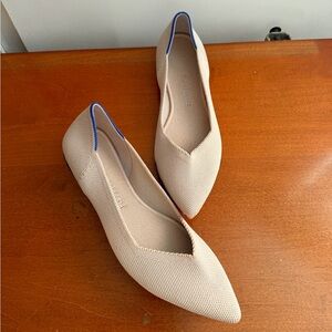 Rothy's Ecru The Point Ballet Flats Size 7